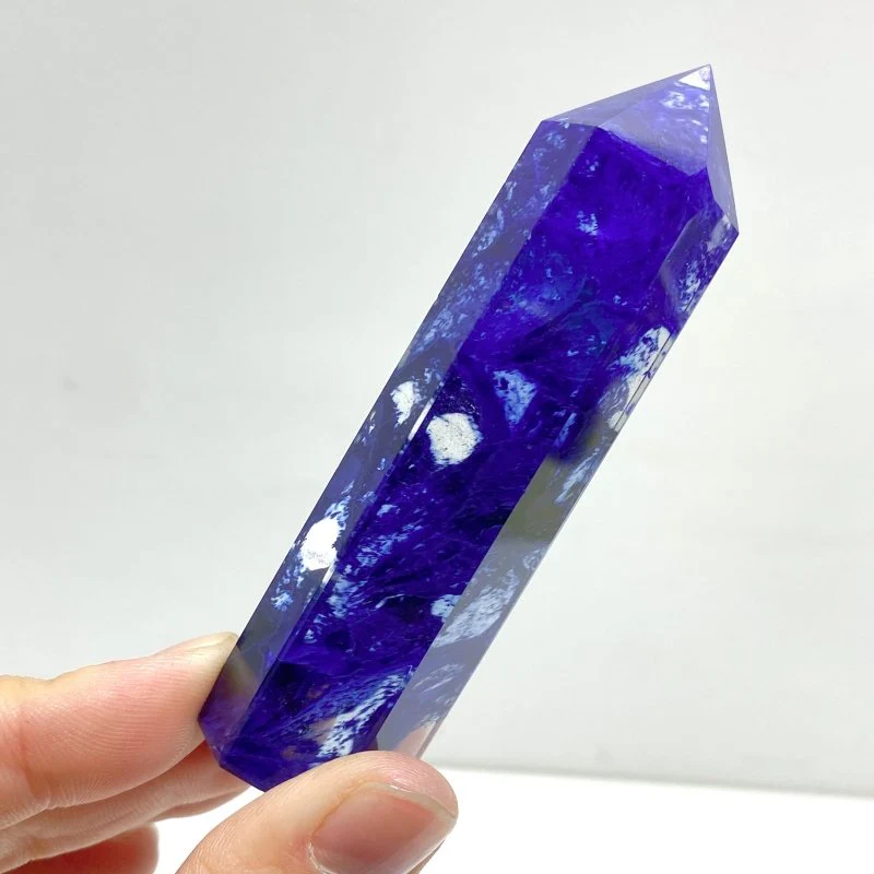 5-9CM Deep Blue Smelting Stone Quartz Tower Wholesale - Image 3
