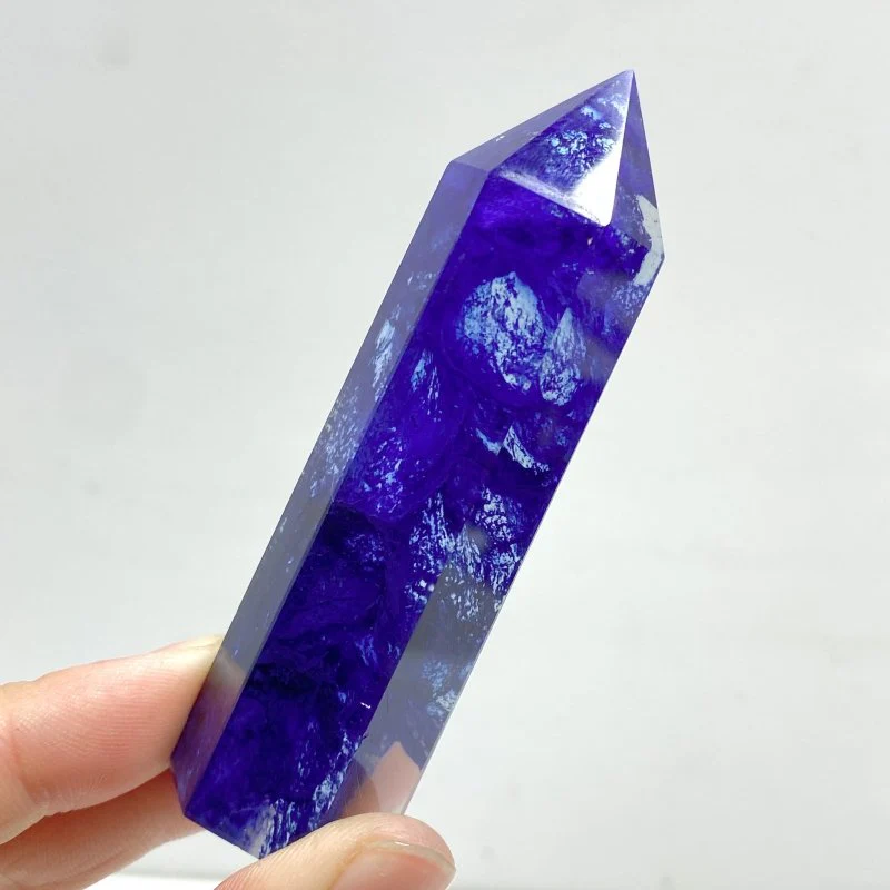 5-9CM Deep Blue Smelting Stone Quartz Tower Wholesale - Image 4