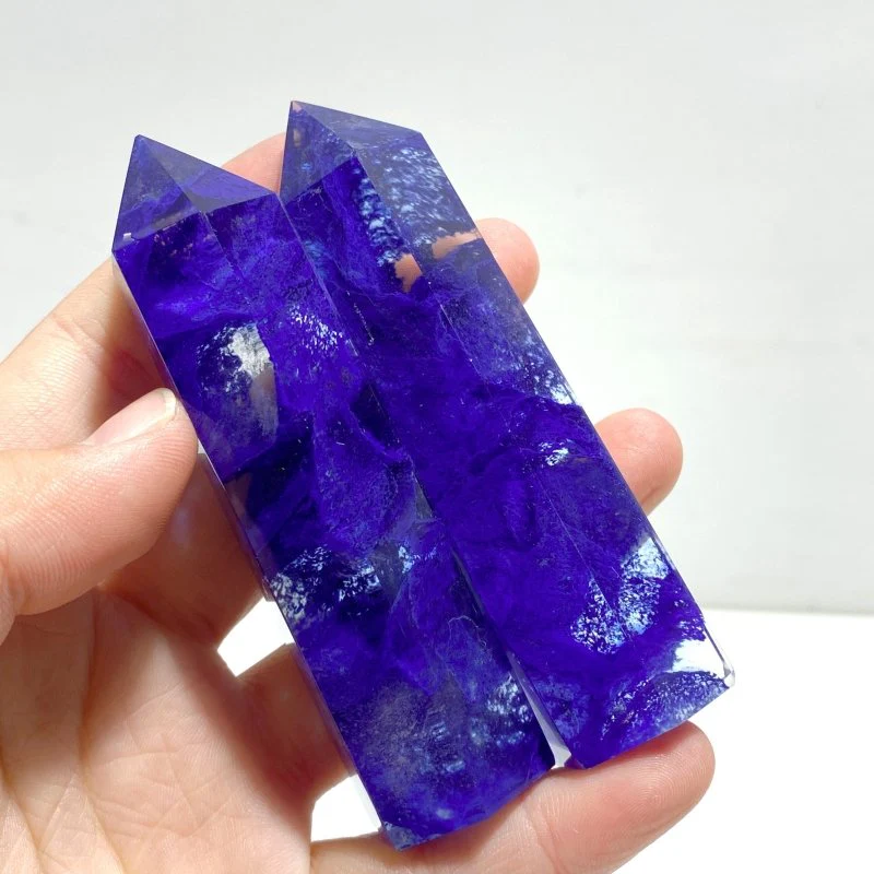 5-9CM Deep Blue Smelting Stone Quartz Tower Wholesale - Image 5