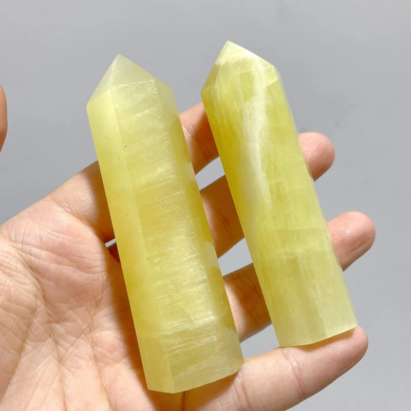 5-9CM Yellow Calcite Tower Point Wholesale - Image 5
