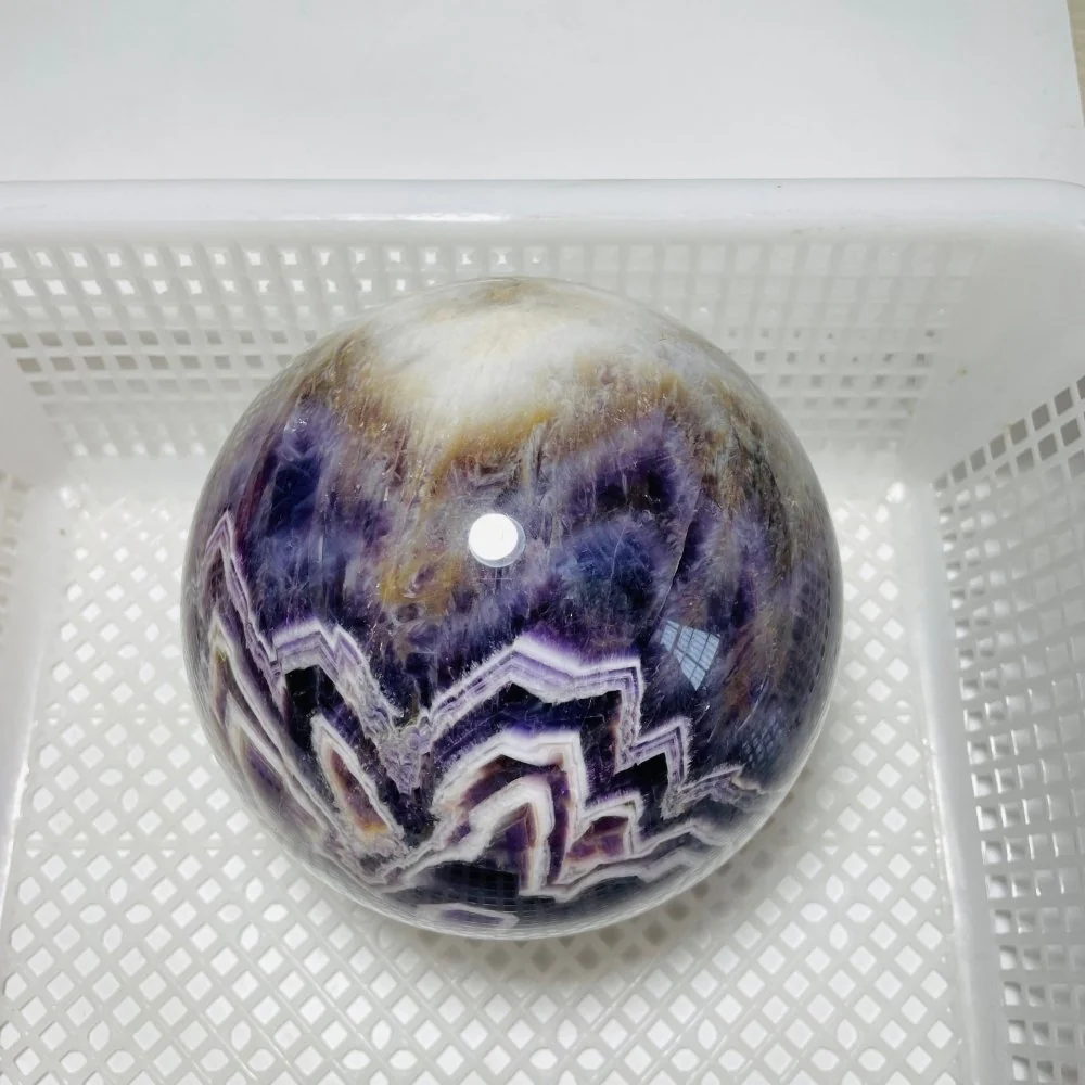 5.9in High Quality Large Chevron Amethyst Sphere - Image 6