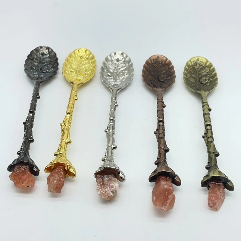 5 Colors Coffee Spoon With Sunstone Raw Stone Wholesale - Image 2