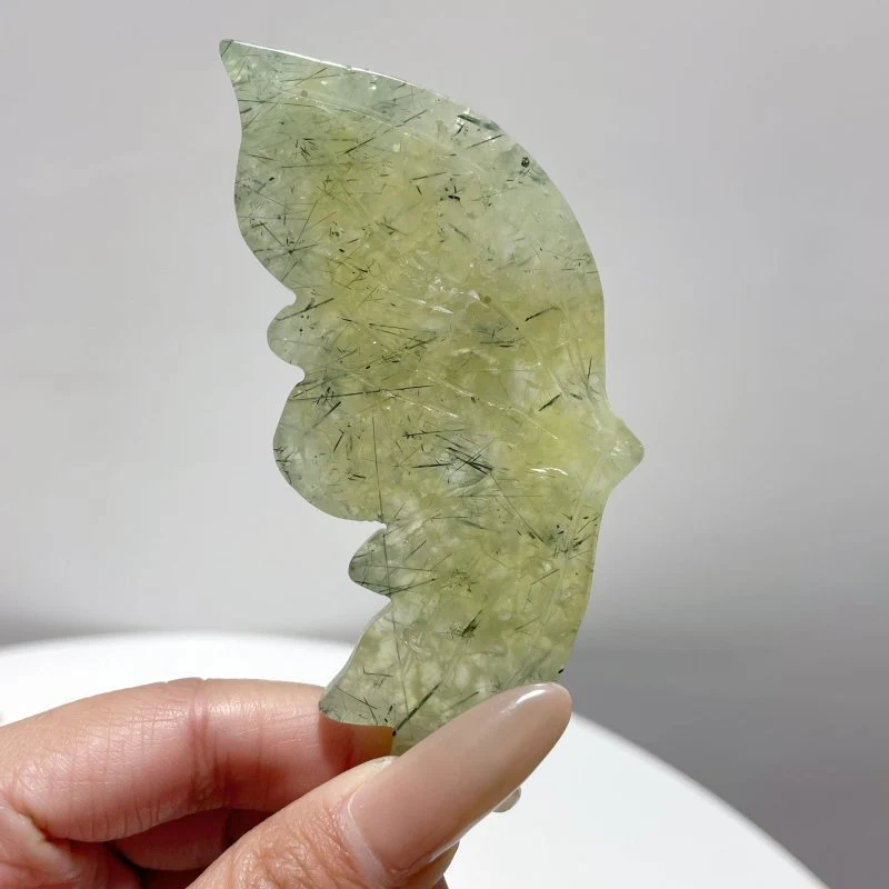4 Pairs Beautiful Prehnite Butterfly Wing With Stand - Image 6