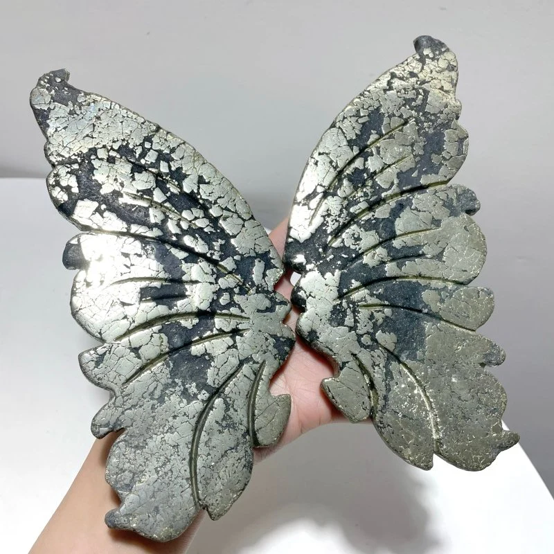 Pyrite Butterfly Carving With Stand - Image 3