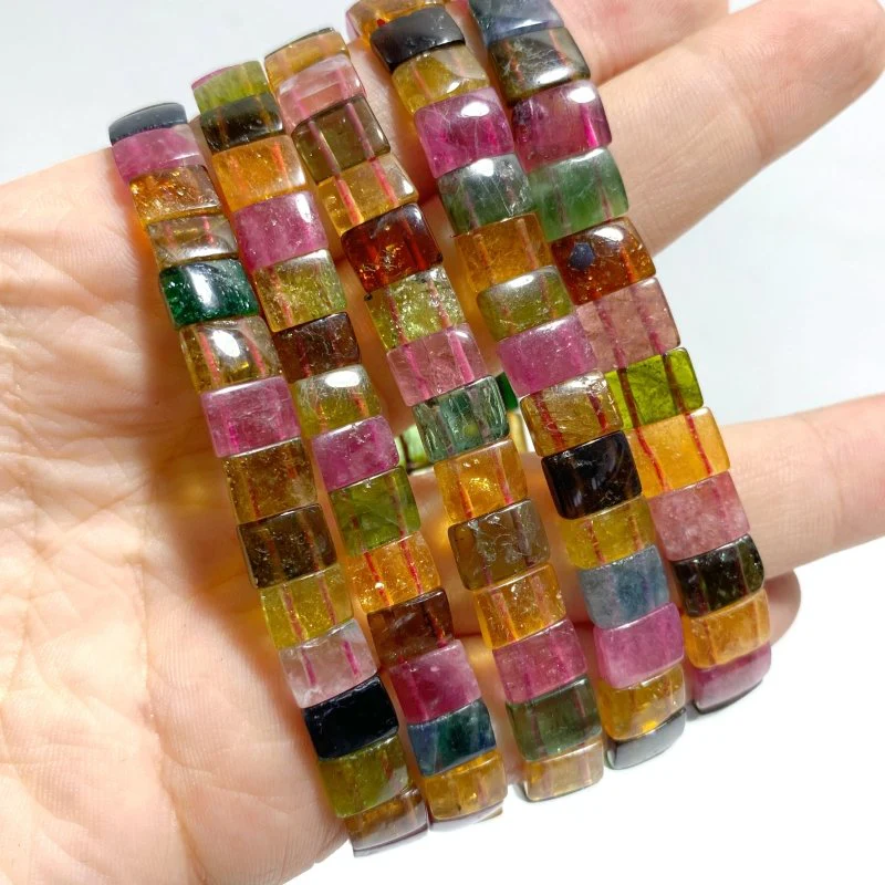 5 Pieces Beautiful Colorful Tourmaline Bracelets - Image 2