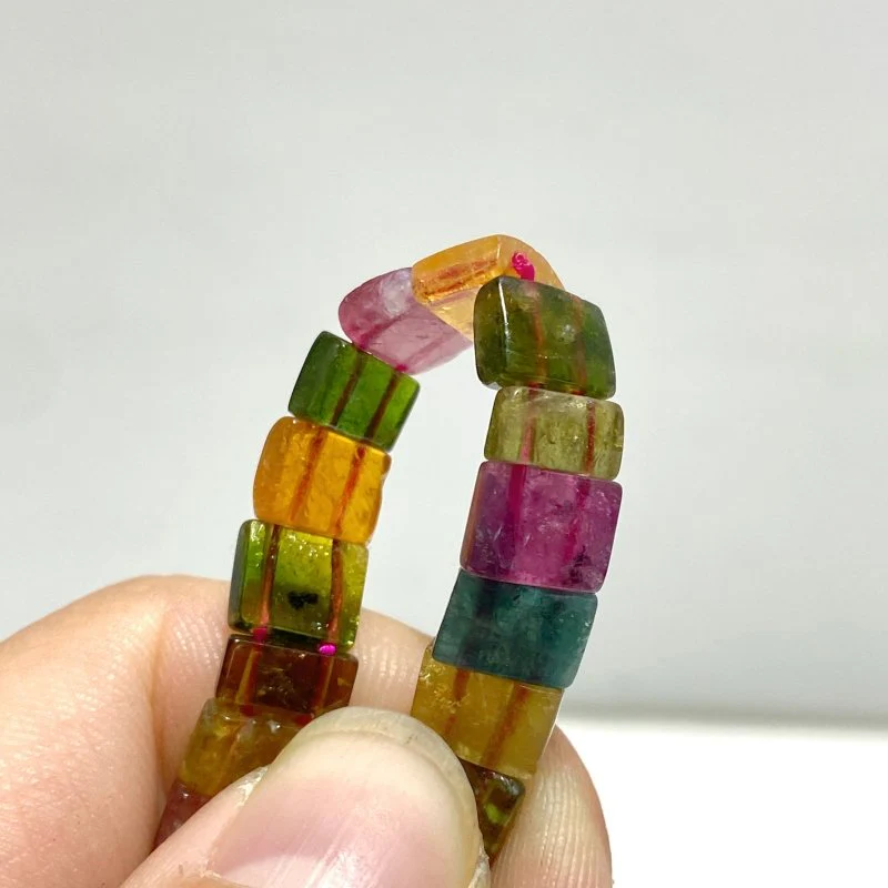5 Pieces Beautiful Colorful Tourmaline Bracelets - Image 3