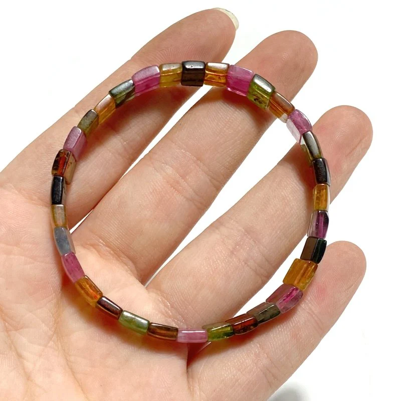 5 Pieces Beautiful Colorful Tourmaline Bracelets - Image 4