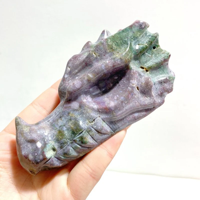 6 Pieces Beautiful Ocean Jasper Dragon Head - Image 3