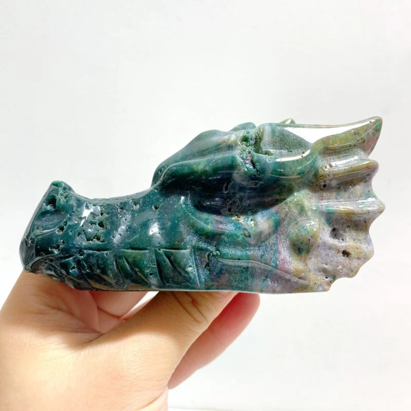 6 Pieces Beautiful Ocean Jasper Dragon Head - Image 4