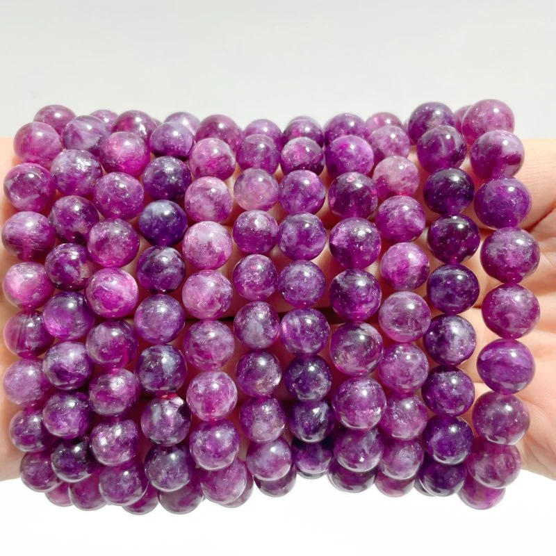 11 Pieces Beautiful Spark Lepidolite High Quality Bracelets (HGUB26)