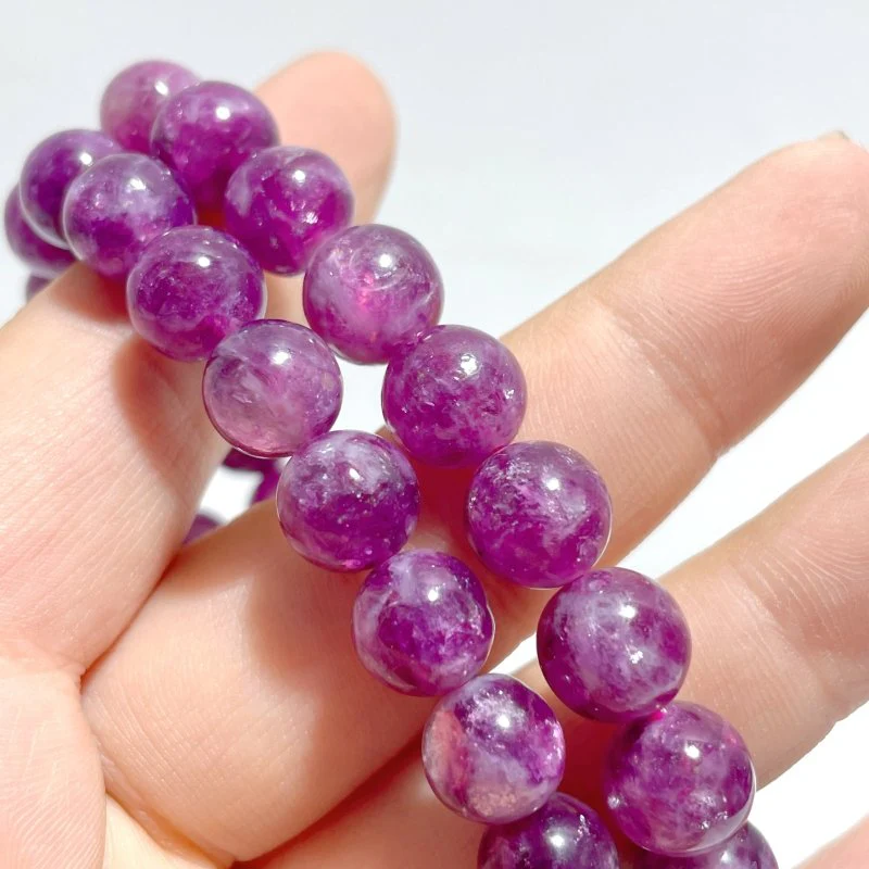11 Pieces Beautiful Spark Lepidolite High Quality Bracelets (HGUB26) - Image 2