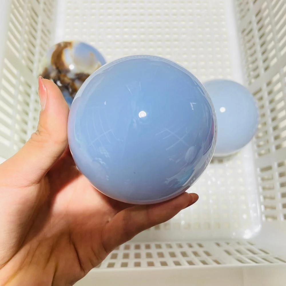 5 Pieces Blue Chalcedony Spheres - Image 4