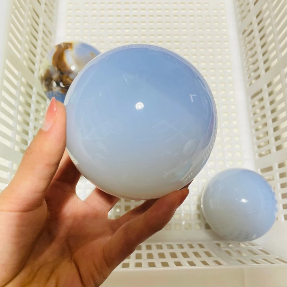 5 Pieces Blue Chalcedony Spheres - Image 5