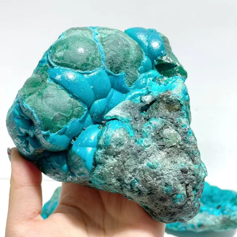 5 Pieces Chrysocolla Mixed Malachite Raw Stone Specimen - Image 2