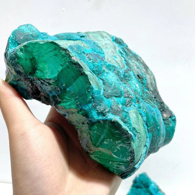 5 Pieces Chrysocolla Mixed Malachite Raw Stone Specimen - Image 4