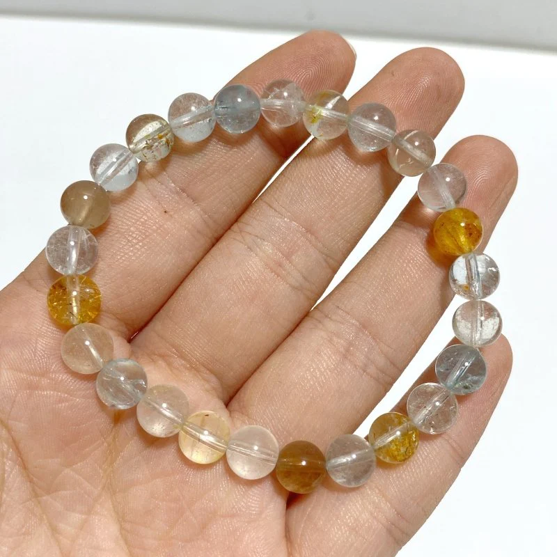 5 Pieces Colorful Topaz Bracelets 7.5mm - Image 4