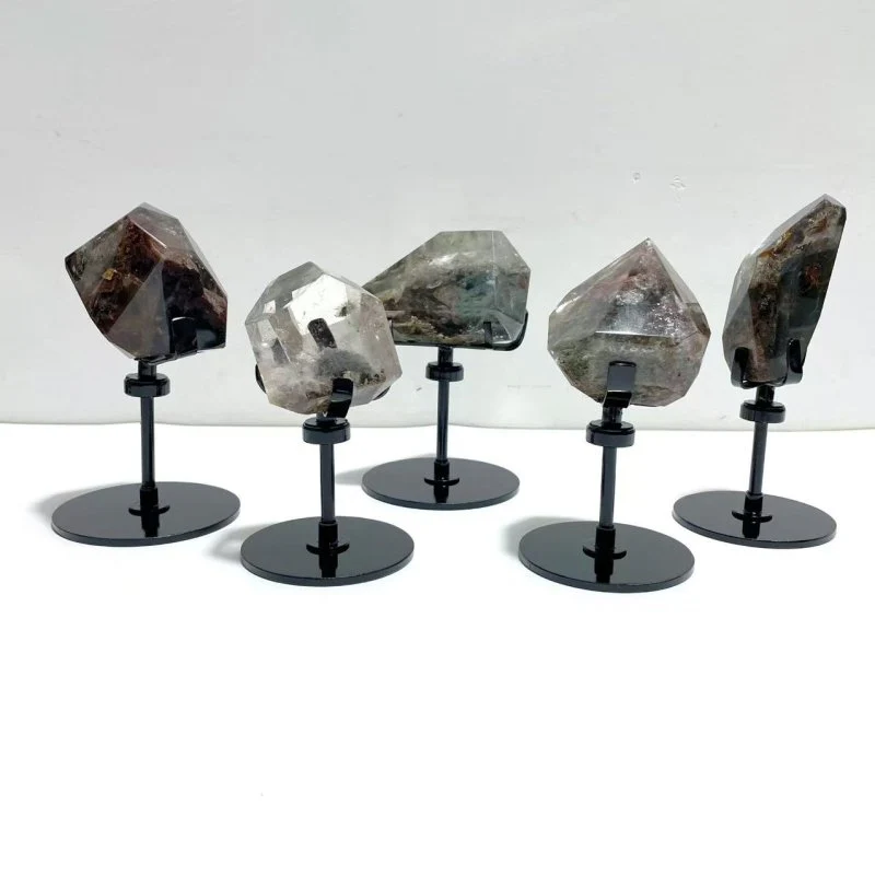 5 Pieces Beautiful Garden Quartz Free Form With Stand Home Decor
