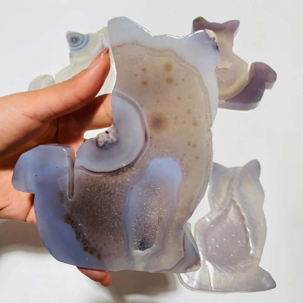 5 Pieces Geode Agate Druzy Cat Closeout - Image 3