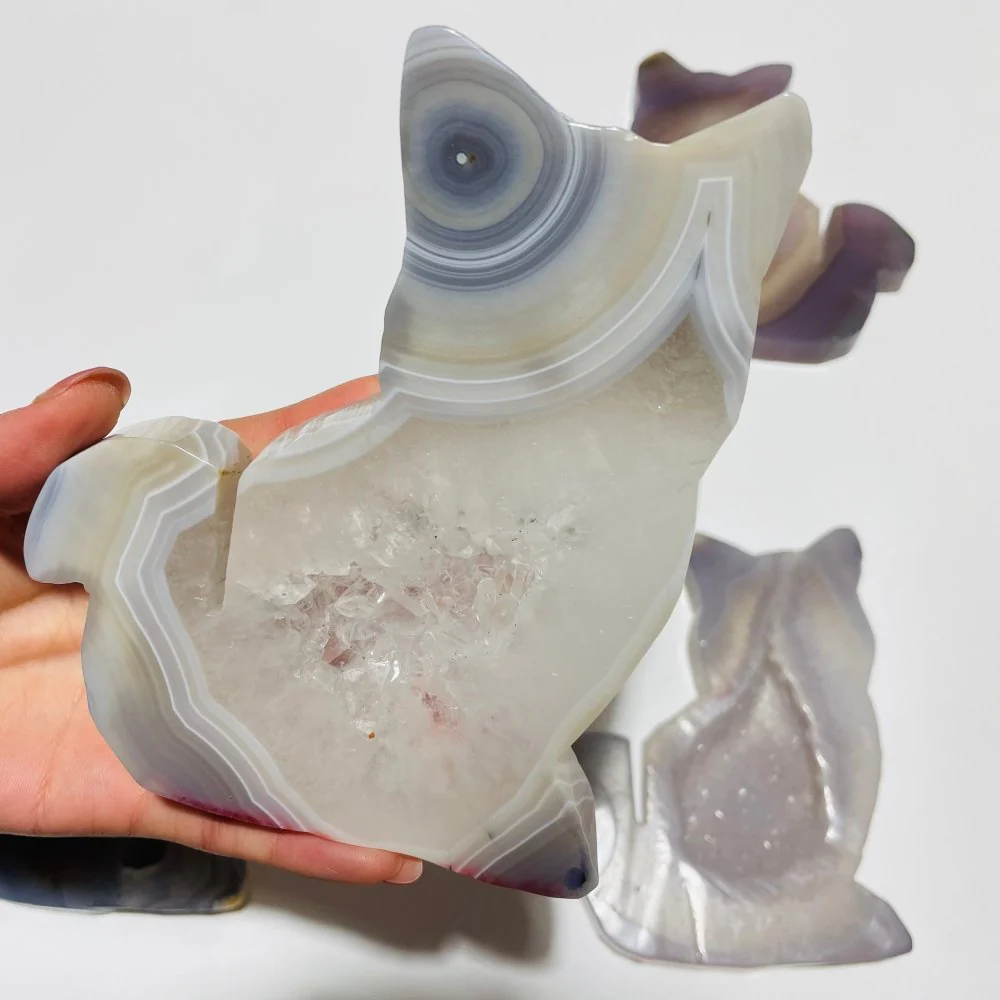 5 Pieces Geode Agate Druzy Cat Closeout - Image 4