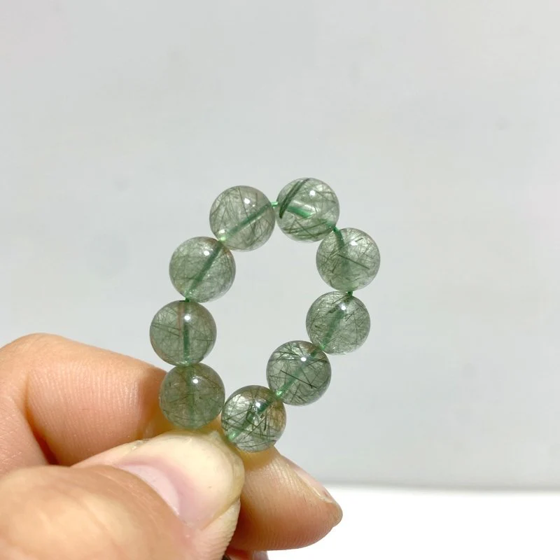 5 Pieces High Quality Green Rutile Quartz Bracelets - Image 4