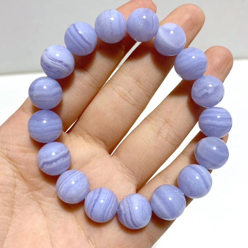 6 Pieces High Grade Blue Lace Agate Bracelet - Image 3