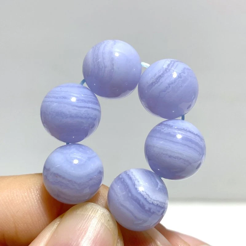 6 Pieces High Grade Blue Lace Agate Bracelet - Image 4