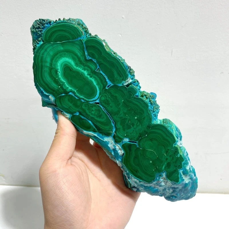 3 Pieces High Quality Beautiful Chrysocolla Mixed Malachite Slab Specimen #8 - Image 3