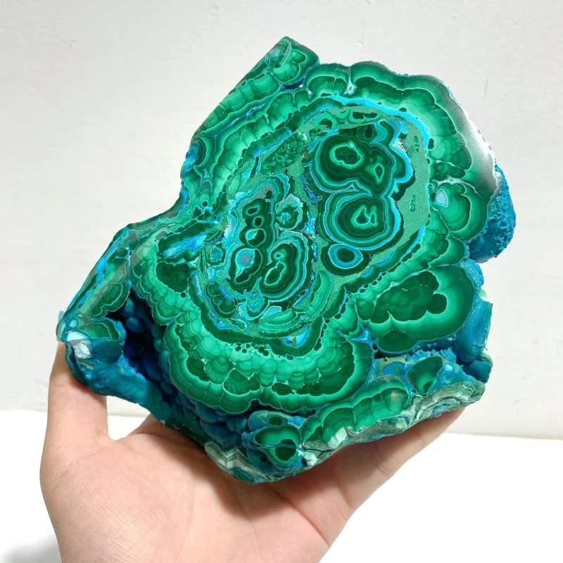 3 Pieces High Quality Beautiful Chrysocolla Mixed Malachite Slab Specimen #8 - Image 4