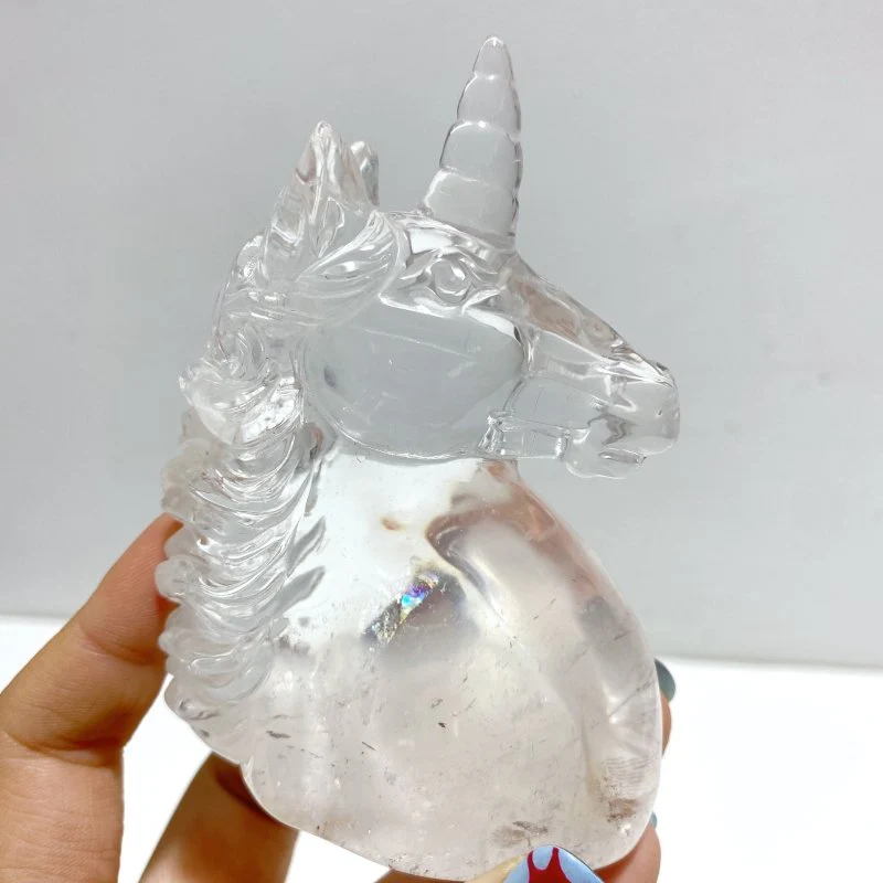 5 Pieces High Quality Clear Quartz Unicorn Carving - Image 2