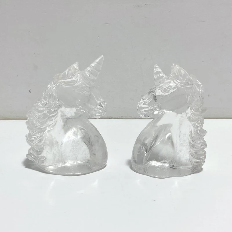 5 Pieces High Quality Clear Quartz Unicorn Carving - Image 6
