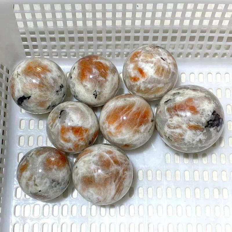 8 Pieces High Quality Sunstone Spheres