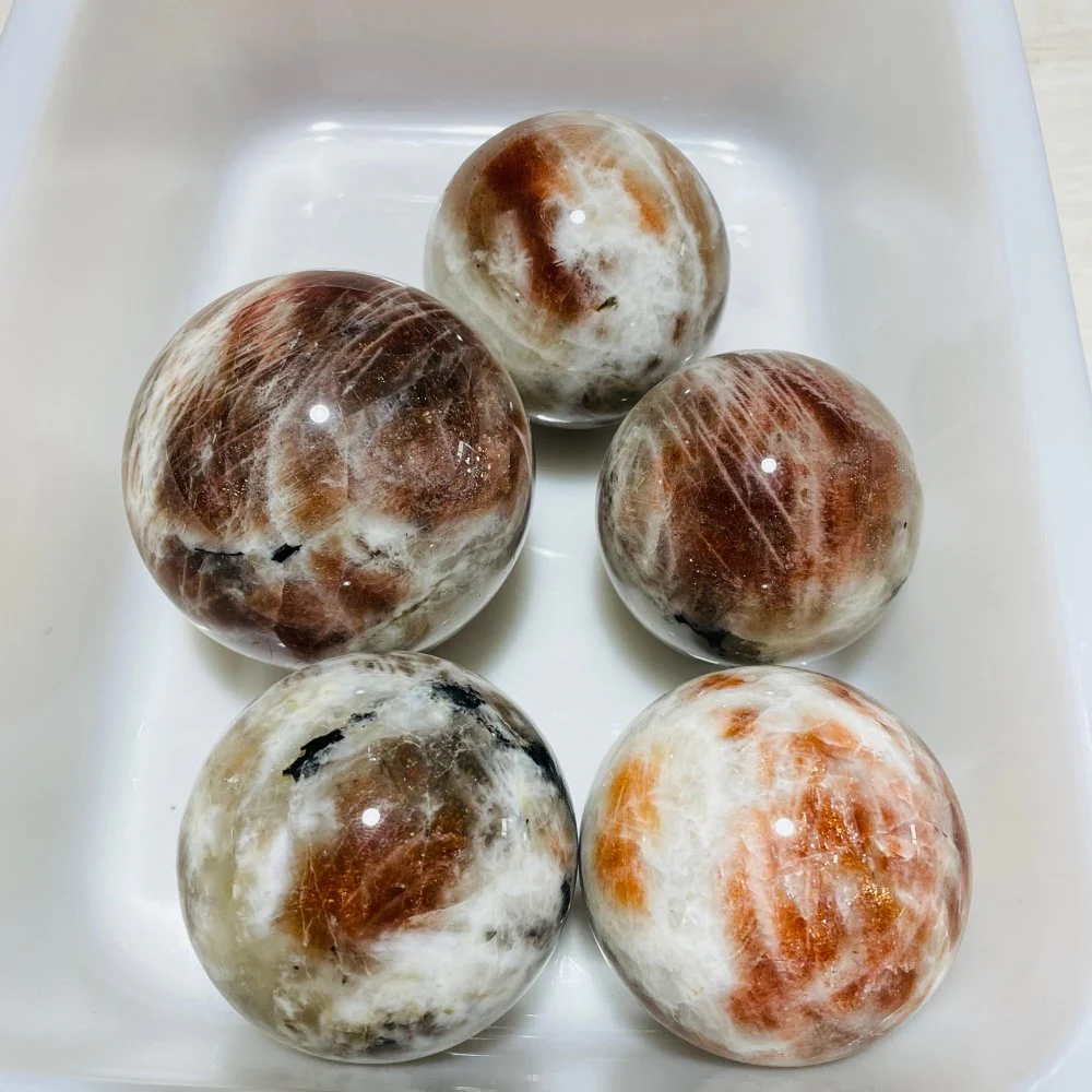 5 Pieces High Quality Sunstone Spheres - Image 3