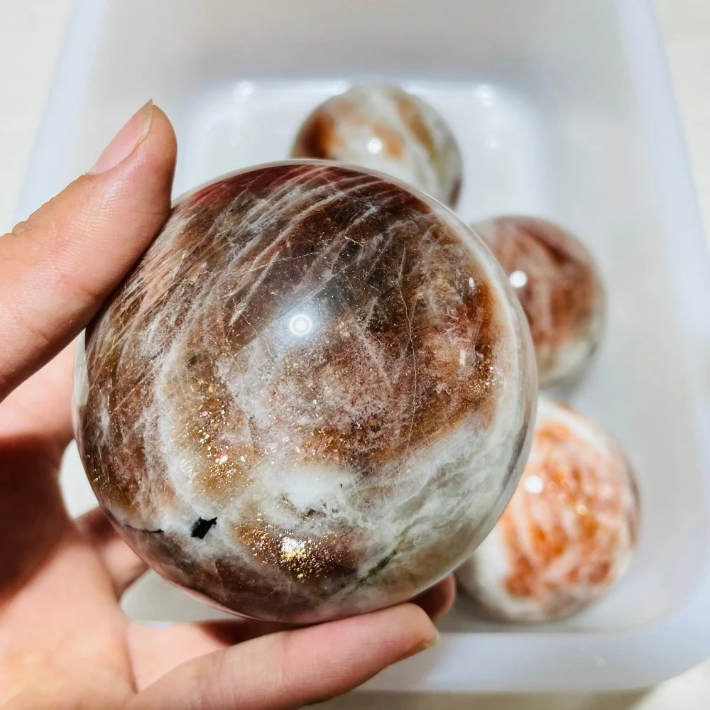 5 Pieces High Quality Sunstone Spheres - Image 5