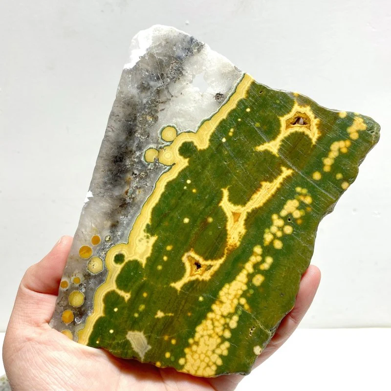 5 Pieces Large 8th Vein Ocean Jasper Slabs - Image 2