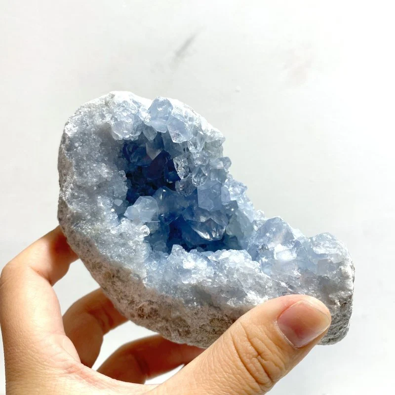 4 Pieces Large Blue Celestite Cluster Home Decor - Image 4