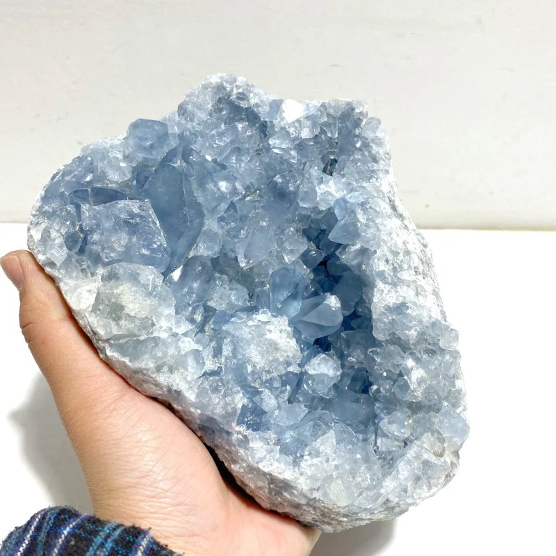 4 Pieces Large Blue Celestite Cluster Home Decor - Image 5