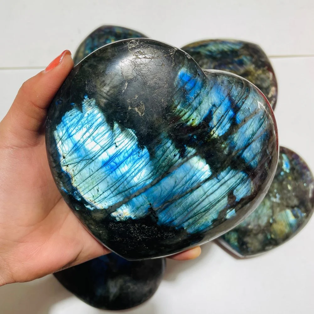 5 Pieces Large Labradorite Heart - Image 5