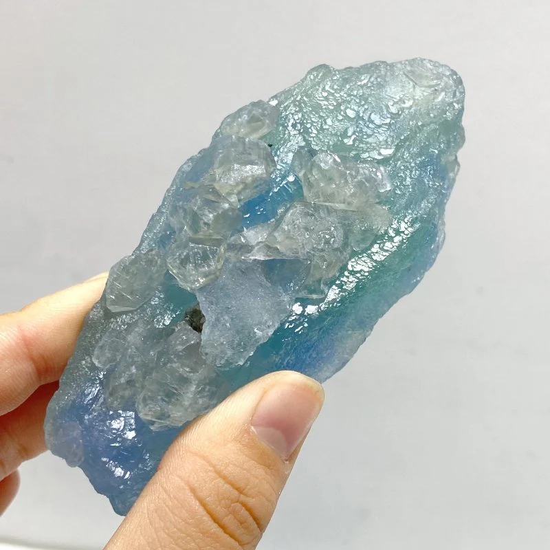 27 Pieces Raw Blue Fluorite Mixed Calcite Specimen For Collection - Image 2