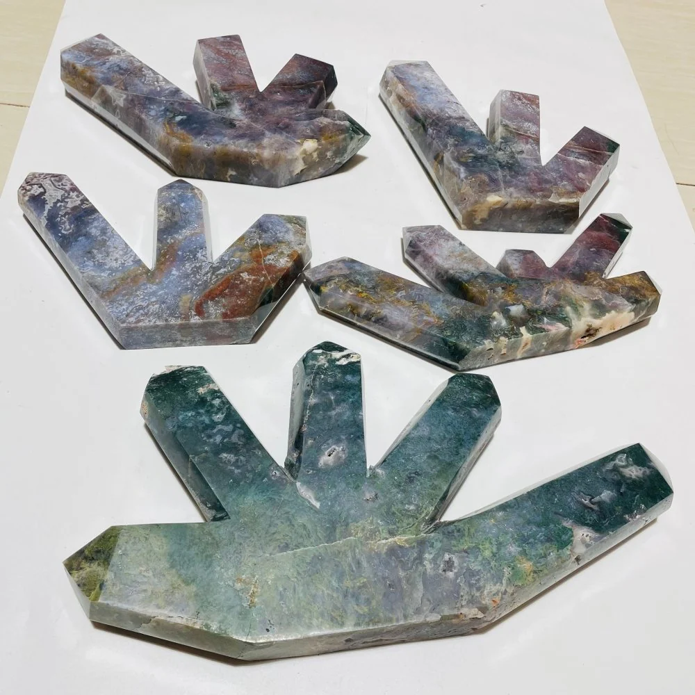 5 Pieces Ocean Jasper Cluster Carving - Image 2
