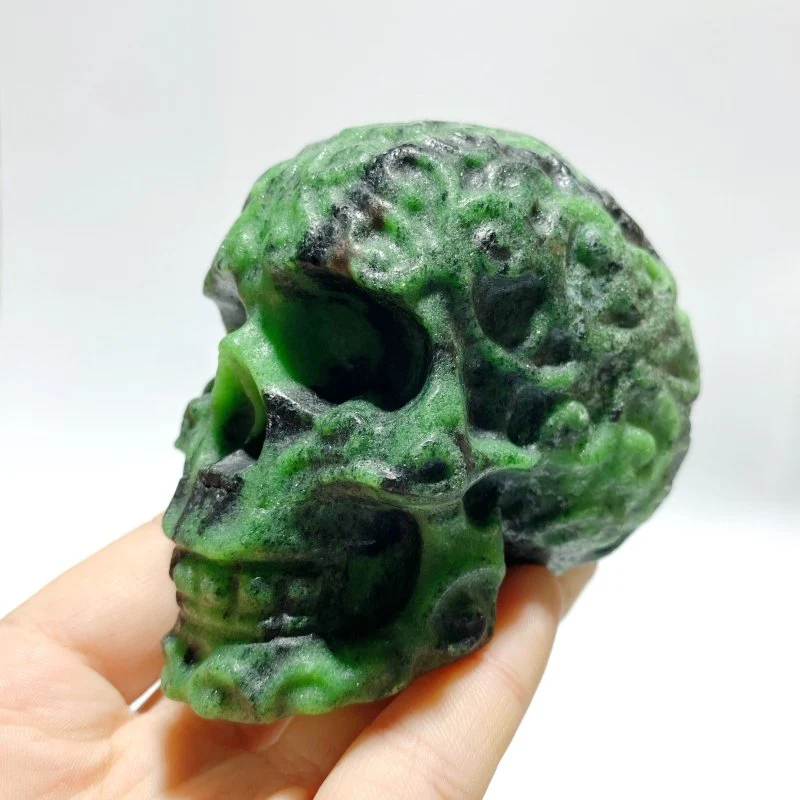 5 Pieces Ruby Zoisite Skull Carving - Image 2