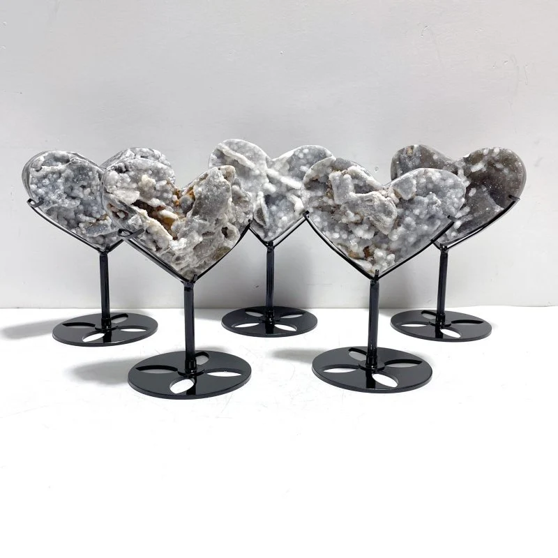 5 Pieces Sphalerite Heart With Stand