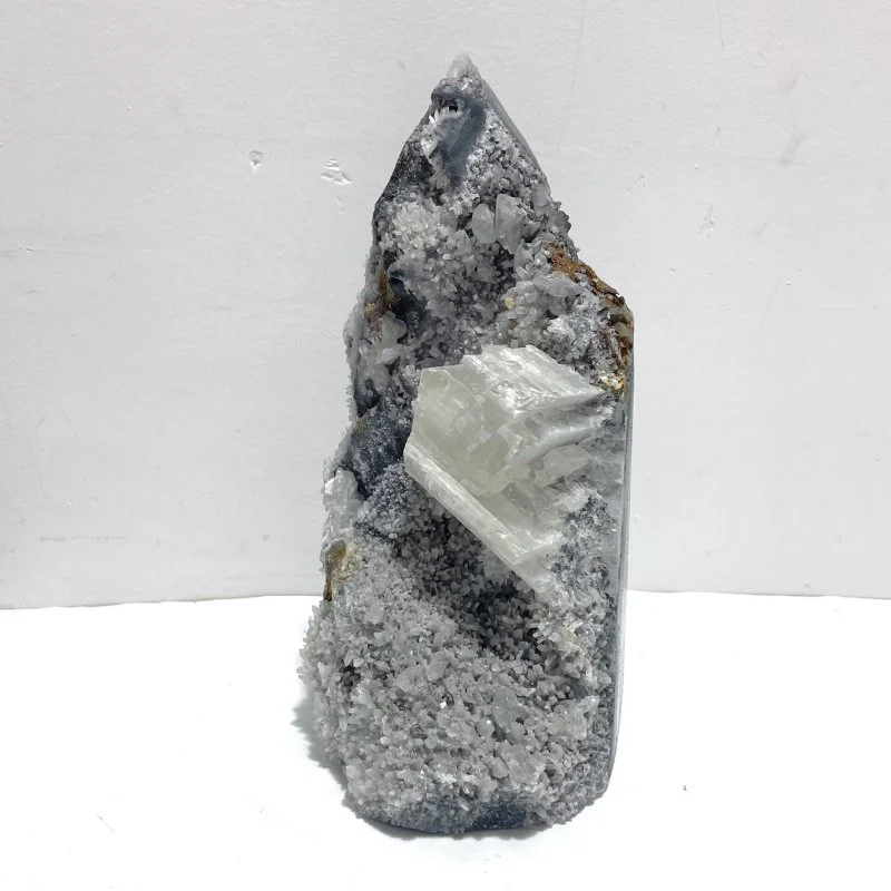 5 Pieces Black Clear Quartz Cluster Raw Side Tower - Image 4