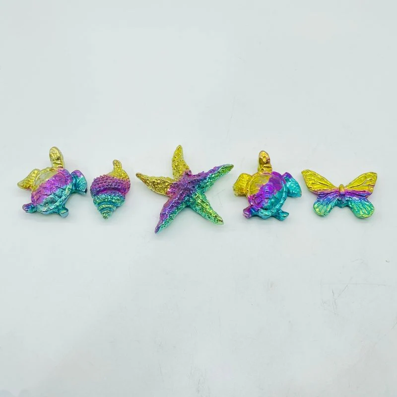 5 Types Colourful Bismuth Animals Carving Butterfly Seahorse Wholesale