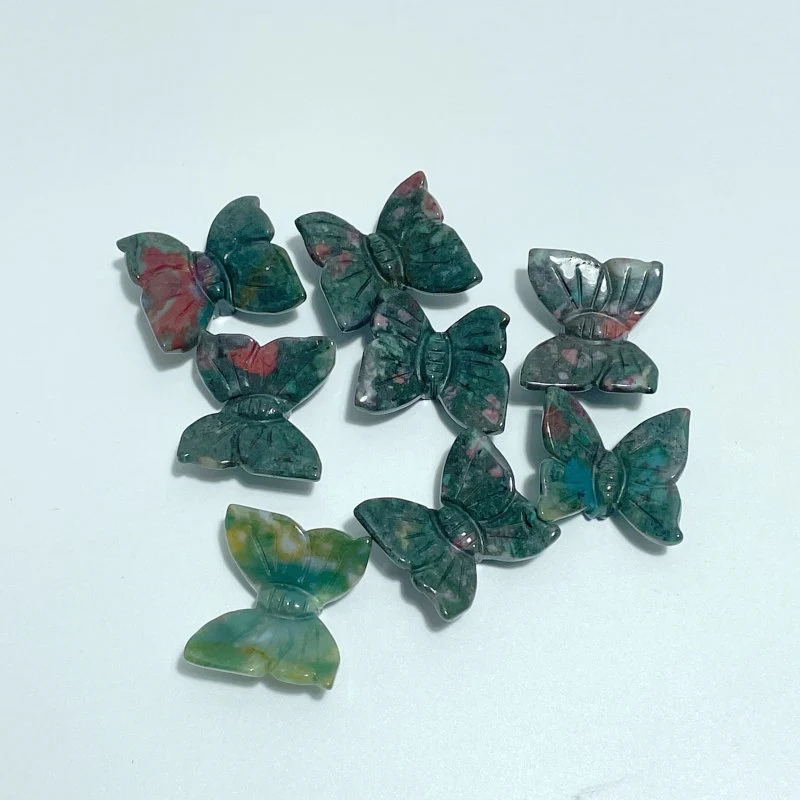 3D Butterfly Carving Wholesale Rose Quartz Sakura Flower Agate - Image 7