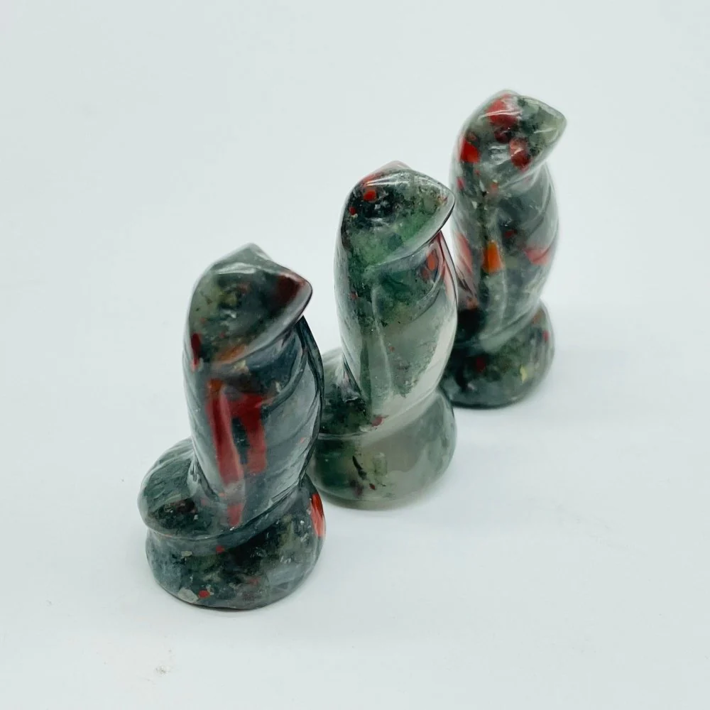 5 Types Cobra Snake Red jasper & Africa Blood Stone Carving Wholesale - Image 7