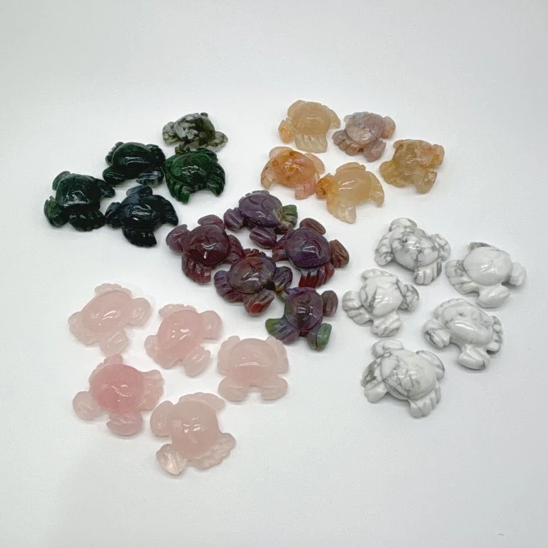 5 Types Mini Crab Rose Quartz Moss Agate Wholesale - Image 2