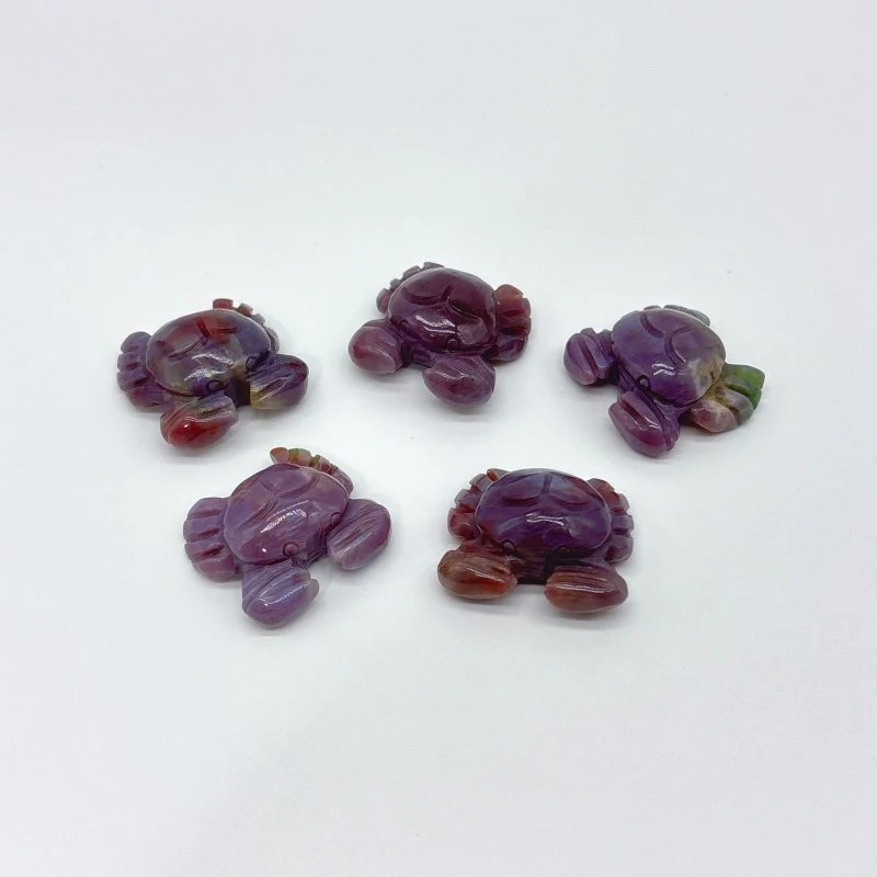 5 Types Mini Crab Rose Quartz Moss Agate Wholesale - Image 4