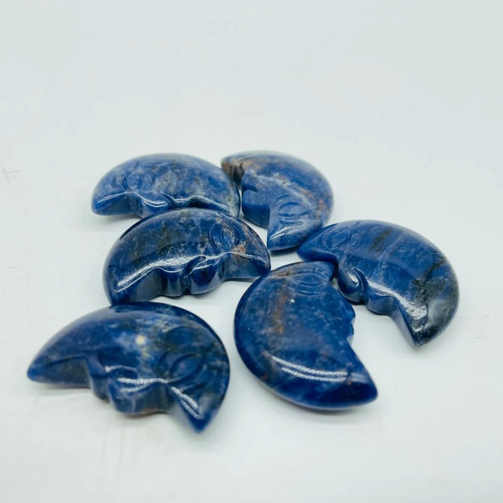 7Types Moon Face Stone Crazy Agate & Labradorite Carving Wholesale - Image 3