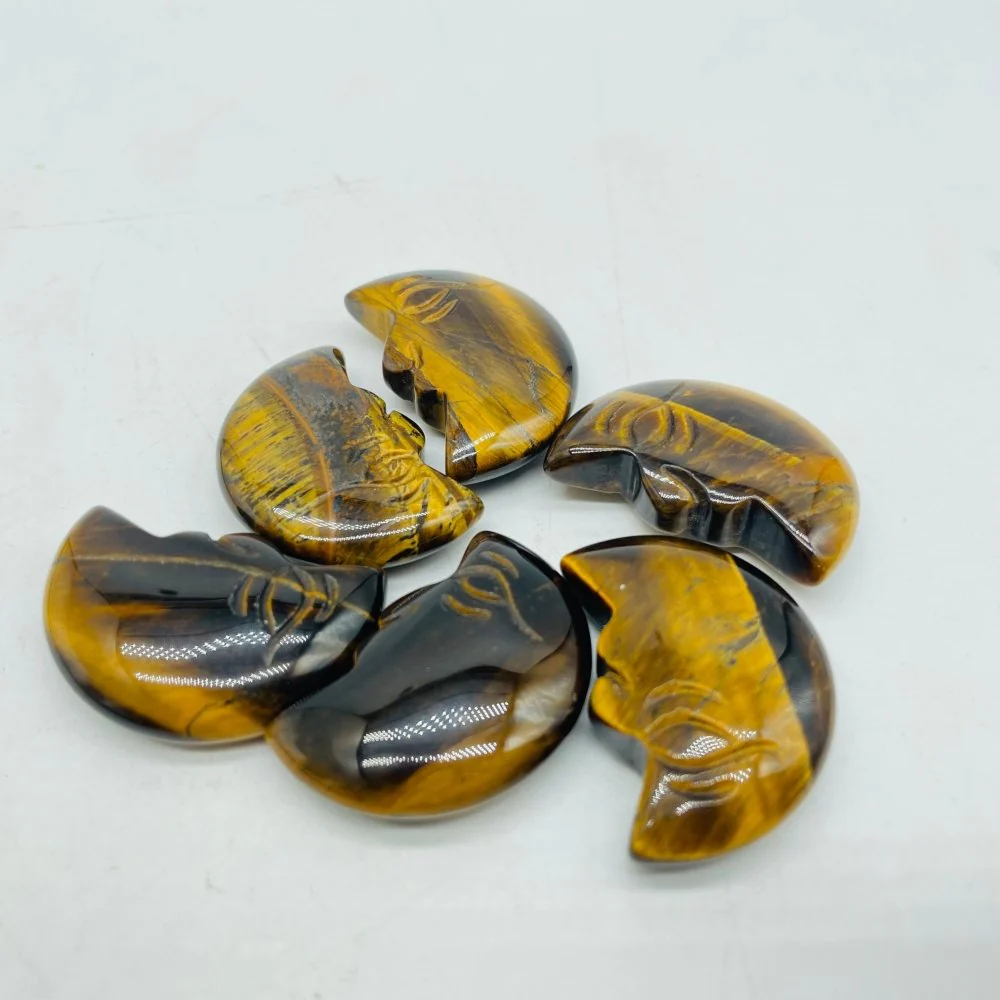 7Types Moon Face Stone Crazy Agate & Labradorite Carving Wholesale - Image 6