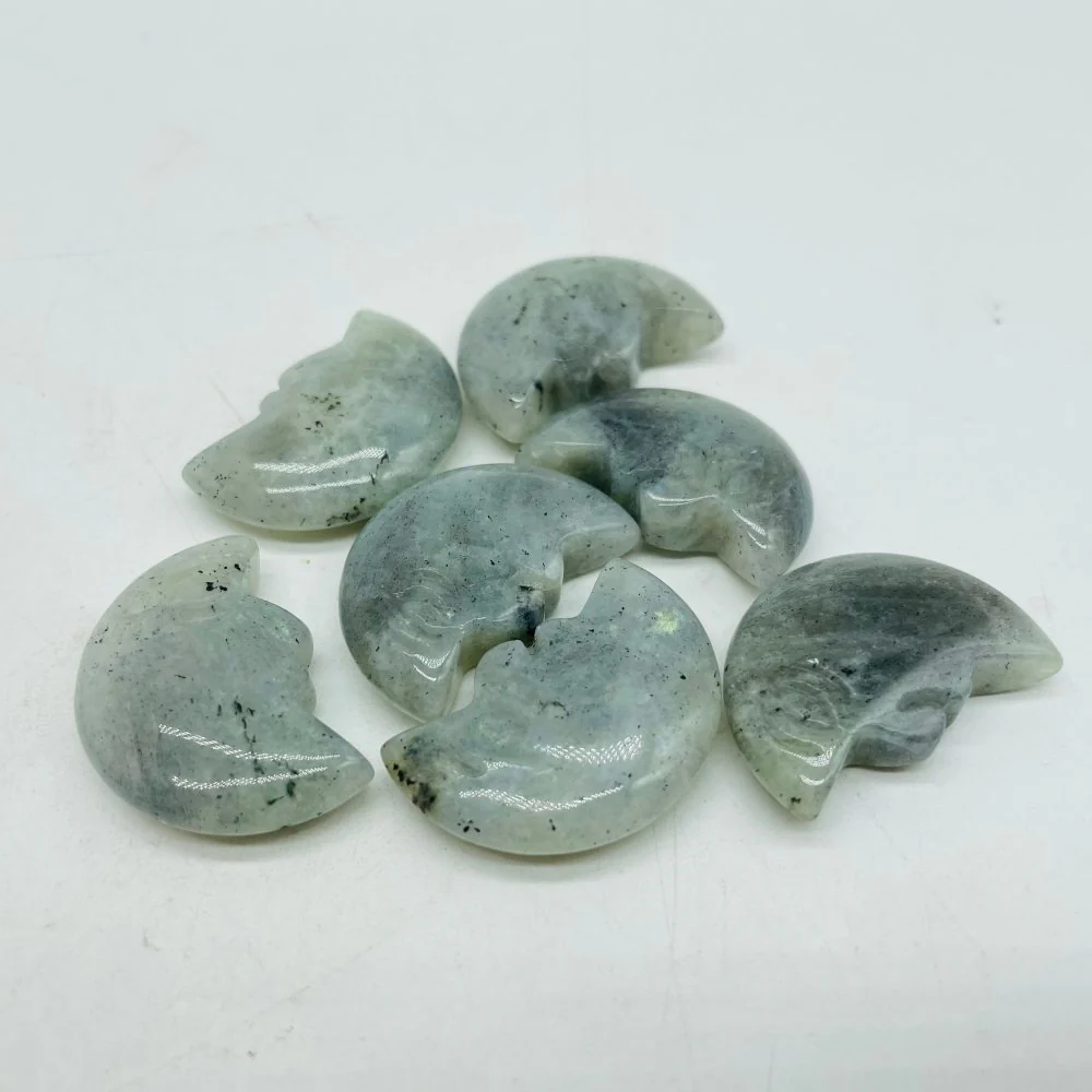 7Types Moon Face Stone Crazy Agate & Labradorite Carving Wholesale - Image 7